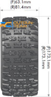 LR-T3267B Louise RC - B-PIONEER -  1-5 Buggy --Inhalt: 2 Reifen-- Montiert - Sport - Bead-Lock Felgen Schwarz - Hex 24mm - Vorne - L-T3267B