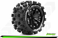 Louise RC - MT-MCROSS - 1-10 Monster Truck --Inhalt: 2 Reifen-- Fertig Verklebt - Sport - Felgen 2.8 Schwarz - 0-Offset - Hex 12mm - L-T3274SB