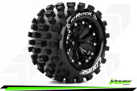 Louise RC - MT-ROCK - 1-10 Monster Truck --Inhalt: 2 Reifen-- Fertig Verklebt - Sport - Felgen 2.8 Schwarz - Hex 14mm - L-T3275SBM