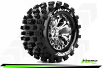 Louise RC - MT-ROCK - 1-10 Monster Truck --Inhalt: 2 Reifen-- Fertig Verklebt - Sport - Felgen 2.8 Chrom - 0-Offset - 12mm - L-T3275SC