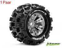 LR-T3276CH MT 3.8 MCROSS 1/8 Sport   Felge chrome (2) 17mm TRAXXAS, HPI / 1/2 Offset / LOUISE