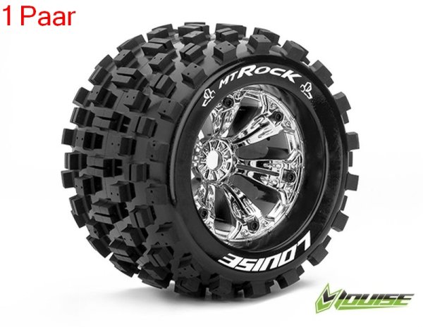 MT 3.8 ROCK 1/8 Sport   Felge chrome (2) 17mm TRAXXAS, HPI / 1/2 Offset / LOUISE