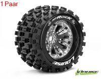 LR-T3277CH MT 3.8 ROCK 1/8 Sport   Felge chrome (2) 17mm TRAXXAS, HPI / 1/2 Offset / LOUISE