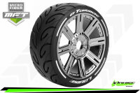 LR-T3285VBC Louise RC - MFT - GT-TARMAC - 1-8 Buggy --Inhalt: 2 Reifen-- Fertig Verklebt - Super Soft  - Speichenfelgen Schwarz-Chrom - Hex 17mm - L-T3285VBC