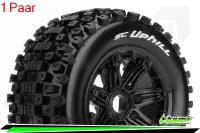 LR-T3293B Louise RC - SC-UPHILL - 1-5 Short Course Truck --Inhalt: 2 Reifen-- Montiert - Sport - Bead-Lock Felgen Schwarz - Hex 24mm - Hinten - L-T3293B