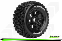 LR-T3293B Louise RC - SC-UPHILL - 1-5 Short Course Truck --Inhalt: 2 Reifen-- Montiert - Sport - Bead-Lock Felgen Schwarz - Hex 24mm - Hinten - L-T3293B