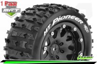 LR-T3308SB Louise RC - MFT - MT-PIONEER - 1-10 Monster Truck --Inhalt: 2 Reifen-- Montiert - Sport - Bead-Lock 2.8 Felgen Schwarz - 0-Offset - Hex 12mm  - L-T3308SB