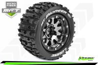 LR-T3308SBCH Louise RC - MFT - MT-PIONEER - 1-10 Monster Truck --Inhalt: 2 Reifen-- Montiert - Sport - Bead-Lock 2.8 Felgen Schwarz-Chrom - 1/2-Offset - Hex 12mm  - L-T3308SBCH