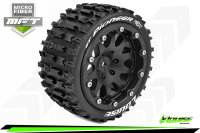 Louise RC - MFT - ST-PIONEER - 1-10 Monster Truck --Inhalt: 2 Reifen-- Montiert - Sport - Bead-Lock 2.8 Felgen Schwarz - 0-Offset - Hex 12mm  - L-T3312SB