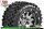 LR-T3313SBC Louise RC - MFT - ST-UPHILL - 1-10 Monster Truck --Inhalt: 2 Reifen-- Montiert - Sport - Bead-Lock 2.8 Felgen Schwarz-Chrom - 0-Offset - Hex 12mm  - L-T3313SBC