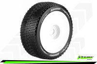 LR-T370SW Louise RC - B-GROOVE - 1-8 Buggy --Inhalt: 2 Reifen-- Fertig Verklebt - Soft - Dish Felgen Weiss - Hex 17mm - L-T370SW