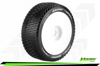 LR-T370VW Louise RC - B-GROOVE - 1-8 Buggy --Inhalt: 2 Reifen-- Fertig Verklebt - Super Soft - Dish Felgen Weiss - Hex 17mm - L-T370VW