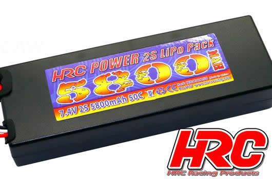 Akku - LiPo 2S - 7.4V 5800mAh 50C  - Hard Case - Ultra T (Deans Kompatible) 46.5*25*138.5mm