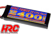 Akku - LiPo 2S - 7.4V 2400mAh 50C No Case  RC Car Micro - Ultra T (Deans Kompatible) Stecker 97x35x20mm