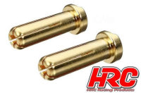 Stecker - 5.0mm - m&auml;nnchen Low Profile (2 Stk.) - Gold