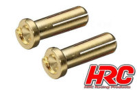 HRC9005L Stecker - 5.0mm - männchen Low Profile (2 Stk.) - Gold