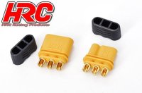 HRC9020P Stecker - MR30 Triple - 1 paar (1 male & 1 female) - Gold