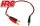 HRC9102J Ladekabel - 4mm Bullet zu JR/Graupner/Hitec Sender Fernsteuerung - 300mm - Gold