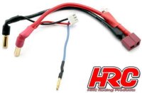 HRC9152DL Fahr & Ladekabel - 5mm Stecker zu Ultra T (Dean\'s Kompatible) & Balancer Stecker mit Polarity Check LED - Gold