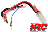 HRC9152SL Fahr & Ladekabel - 5mm Stecker zu Tamiya & Balancer Stecker mit Polarity Check LED - Gold