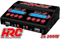 HRC9362 Ladegerät - 12/230V - HRC Dual-Star PRO Charger - 2x 200W  (400W AC) / HRC9362