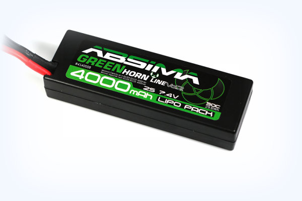 Greenhorn LiPo Stick Pack 7.4V-45C 4000 Hardcase (T-Plug)