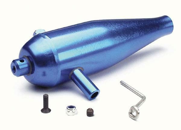 Auspuff Tuning Aluminium blau