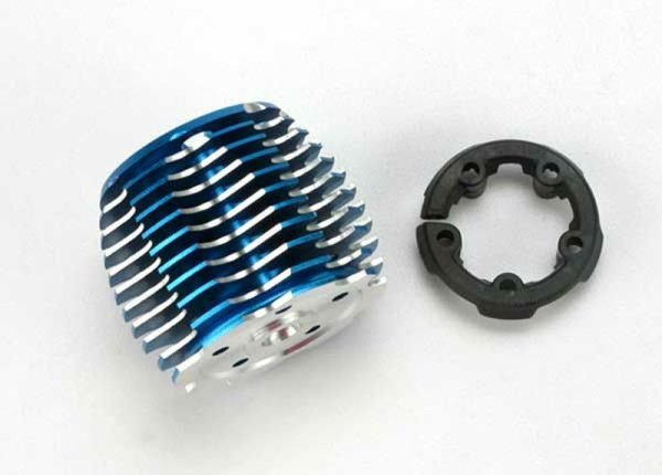 Kühlkopf Powertune Aluminium blau mit Schutzring