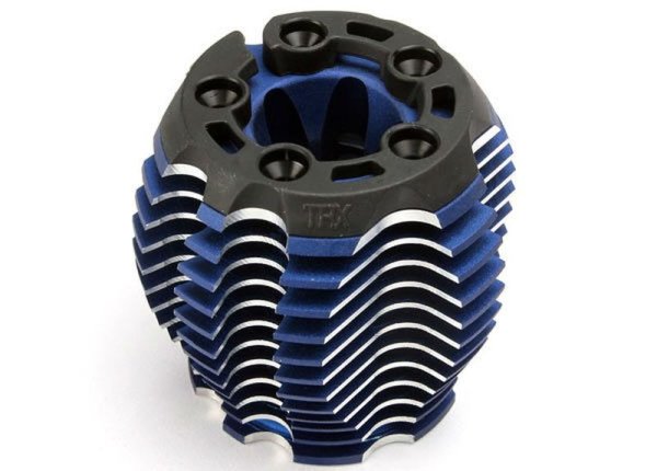 Kühlkopf Powertune Aluminium blau mit Schutzring