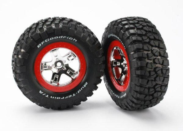 BFGoodrich T/A KM2 Reifen auf Felgen chrom/rot (2)