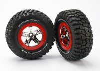 BFGoodrich T/A KM2 Reifen auf Felgen chrom/rot vorne (2)