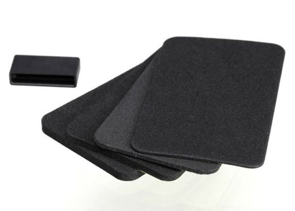 SLVR Grip Pads (3) und Abstandshalter (4)