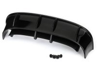 Wing, Ford Fiesta ST Rally (black)/ hardware TRAXXAS