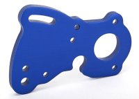 Motorplatte Aluminium blau