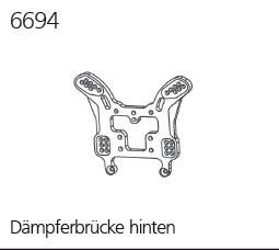 Dämpferbrücke hinten  M  1:8 Top Line