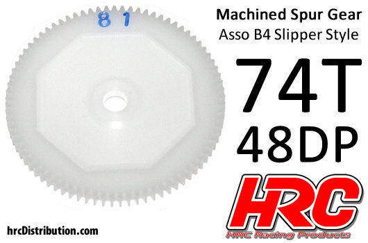 Hauptzahnrad - 48DP - Low Friction Gefräst Delrin - Associated Off Road Slipper - 74Z