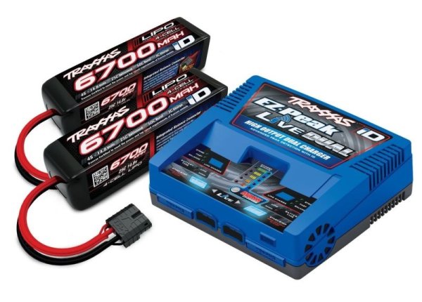 EZ-Peak Live Dual Lader 26A & 2x LiPo 6700mAh 4s 25C Set