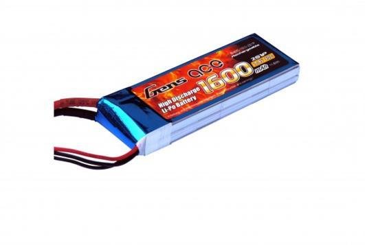 Lipo Akku Gens ace 1600 mAh 7,4V 40C 2S1P