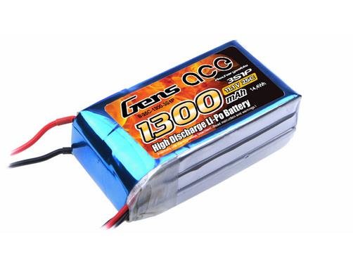 Lipo Akku Gens ace 1300 mAh 11,1V 25C 3S1P XT60