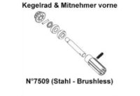 DF7509 Kegelradeinheit vorne (Stahl)