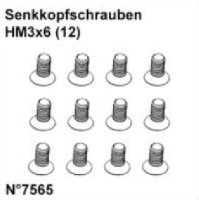 DF7565* Senkkopfschrauben HM3x6 (12)