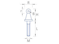 KR-63027 Handlaufstütze H 6x2 mm (10 Stk.)