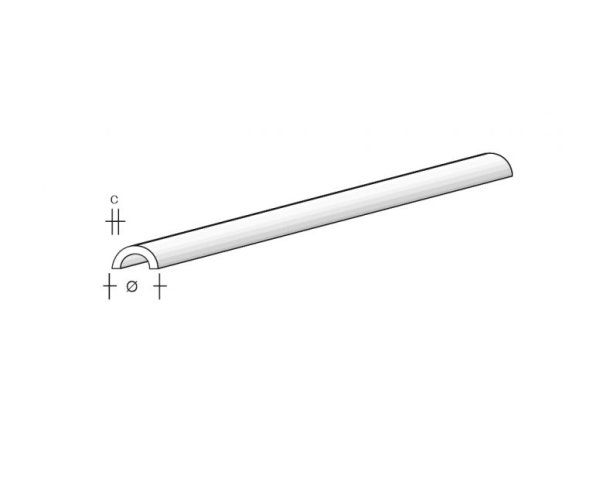 P-Halbrohr 1000x 5/3,5gr