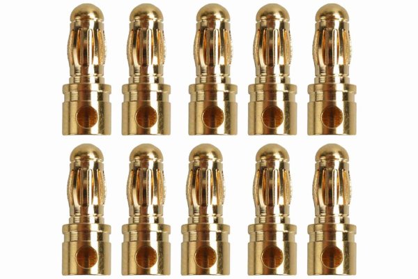 Goldkontakt Ø3,5mm 10 Stecker |Yuki AM-604-10M