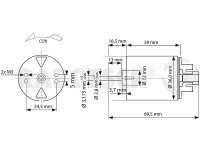 KR-rb109-51 Elektromotor Blue RM-510 TRQ 7,2V