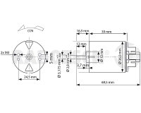 KR-rb109-53 Elektromotor Blue RM-530 TRQ 7,2V