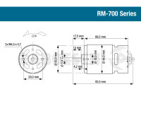 KR-rb109-73 Elektromotor Blue RM-730 TRQ 12V
