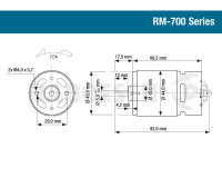 Elektromotor Blue RM-730 TRQ 12V