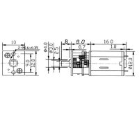 Micro Pile Getriebemotor 300:1 6V