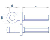 KR-63141 Augenschraube M1,4x12mm (10 Stk.)